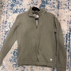 Marine Layer Men's Sage Green Zip-Up Sweater